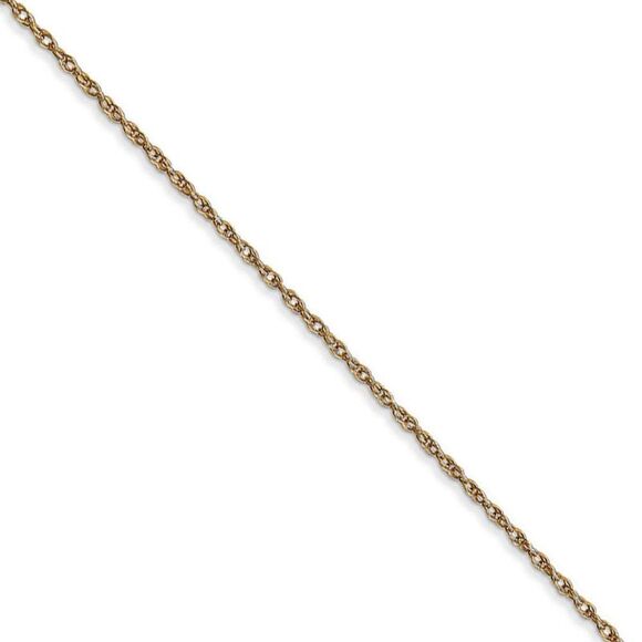 0.95mm, 14k Yellow Gold, Cable Rope Chain Necklace, 20 Inch - Picture 1 of 8